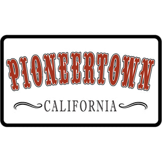 32-897 Pioneertown  California   Red Letter Western Saloon Sign Sticker