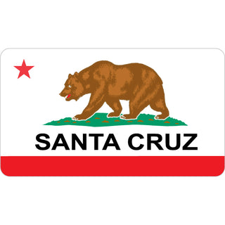 680-196 Santa Cruz on California Flag small Sticker