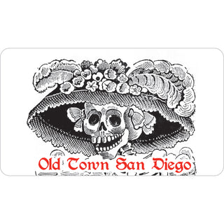 -857 San Diego OLD TOWN Katrina skull hatv2 - San Diego Old Town Sugar Skull Hat