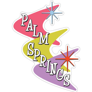 762-172 Palm Springs  California Retro Boomerang Sticker