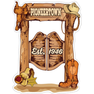 98442-1095 Pioneertown California Saloon Doors Sticker