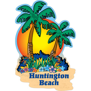 120-759  Huntington Beach - Palms Sunset Sticker