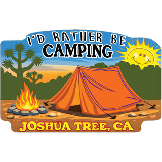 1358-115 Joshua Tree  CA   I'd Rather Be Camping Sticker