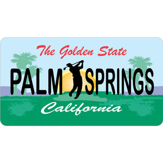70384-172 Palm Springs  California   Golf License Plate Sticker