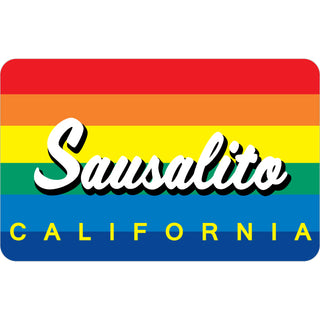 1098-868 Sausalito  California   Rainbow Flag Sticker