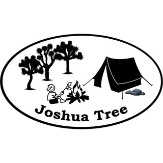 272-115 Joshua Tree Camping Oval Sticker