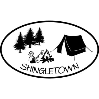 44911-1110 Shingletown   Camping Euro Oval Sticker