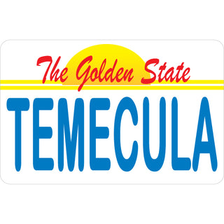 604-213 Temecula California License Plate (00604) Sticker