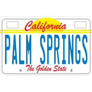604-672 Palm Springs   California License Plate Sticker