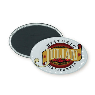1195-116 Julian Historic California White (01195) Oval Badge Magnet