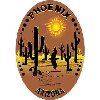 Phoenix  Arizona   Copper Desert Oval Sticker
