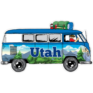 Utah   Bus Mountain Side View Sticker