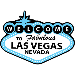 Las Vegas Nevada   Light Blue Welcome Sign Sticker