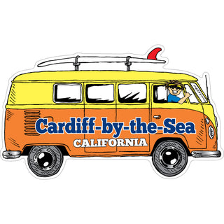 CA Bus Side View Surfboard Sticker