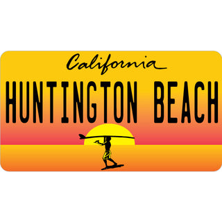 Huntington Beach  California   Endless Summer License Plate Sticker