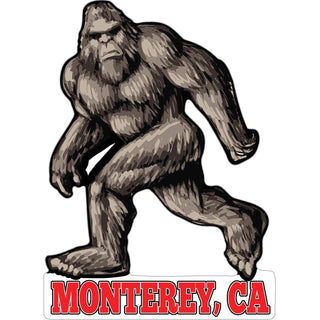 Monterey  CA   Angry Brown Bigfoot Sticker