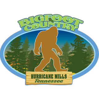 Hurricane Mills  Tennessee   Bigfoot Country Sticker
