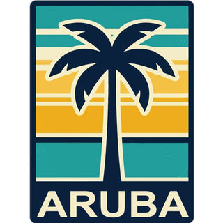ARUBA RETRO PALM TREE Sticker