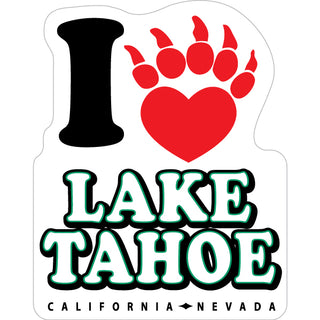 OK4 Lake Tahoe I Heart Paw mini Sticker