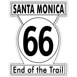 Santa Monica   End Of Trail Sign Sticker