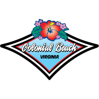 Colonial Beach Hibiscus Diamond Sticker
