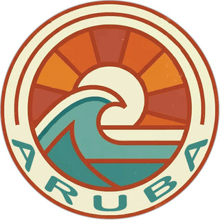 ARUBA WAVE SUNBURST BADGE Sticker