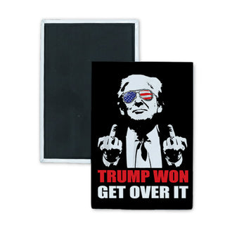 Novelty   Trump Won Get Over It Rectangle Badge Magnet