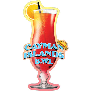 Cayman Islands B.W.I Hurricane Daquiri Cocktail Sticker
