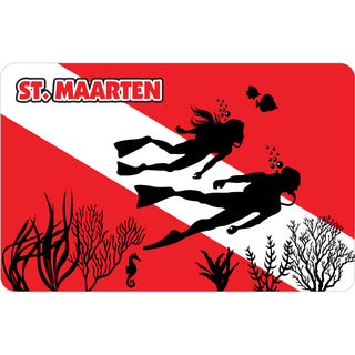 St Maarten Dive Flag Sticker