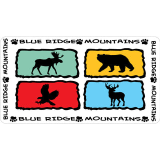 Blue Ridge Mountains   Mountain Animal Silhouettes Sticker