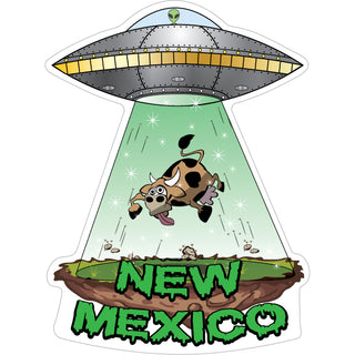 New Mexico   Cow Abduction Sticker