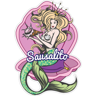 OK4 Sausalito Mermaid in Shell Sticker