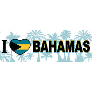 Bahamas I heart flag Sticker