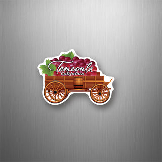 Temecula  California   Buckboard Hauling Grapes Flexible Magnet