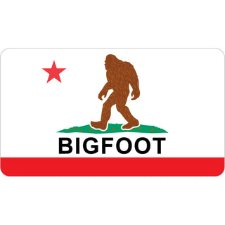 California   California Bigfoot Flag Sticker