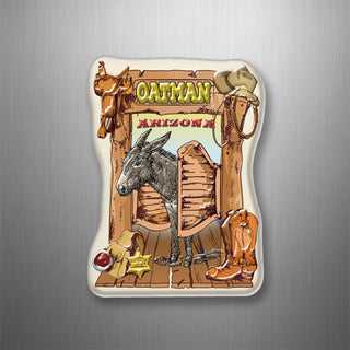Oatman  Arizona   Donkey Saloon Doors 3D Magnet