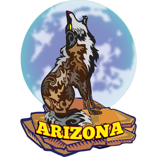 Arizona Coyote Moon Sticker
