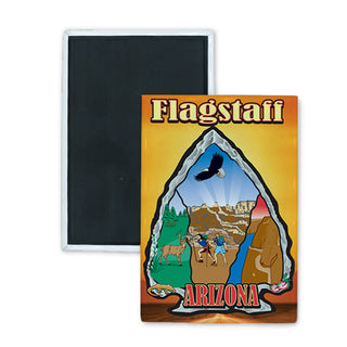 Flagstaff AZ Arrowhead2 Rectangle Badge Magnet