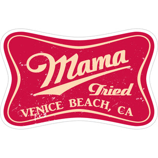 Venice Beach Mama Tried Miller Shape Sticker