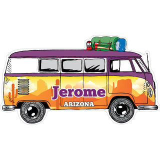 Jerome  AZ Bus Side View Desert Southwest Scene Sticker