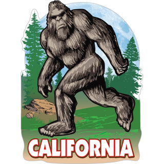 California Bigfoot in the Woods Sticker
