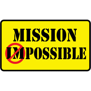 Novelty   Mission Possible Sticker