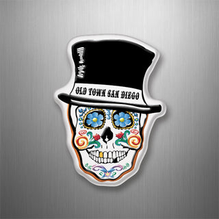 Old Town San Diego   Top Hat Sugar Skull 3D Magnet