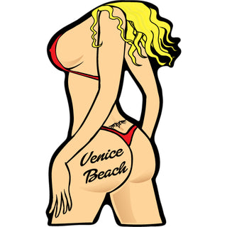 Venice Beach   Red Bikini Backside Sticker