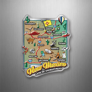 New Mexico   New Mexico State Map 3D Magnet