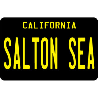 OK4 Salton Sea California Black License Plate Sticker