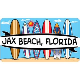 OK3 Jax Beach Florida 6 Surf Boards Sticker