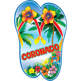 Coronado   Flower Flip Flops Sticker
