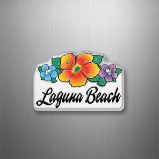 Laguna Beach 3 Hibiscus 3D Magnet