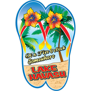Lake Havasu   5 Oclock Flip Flops Sticker